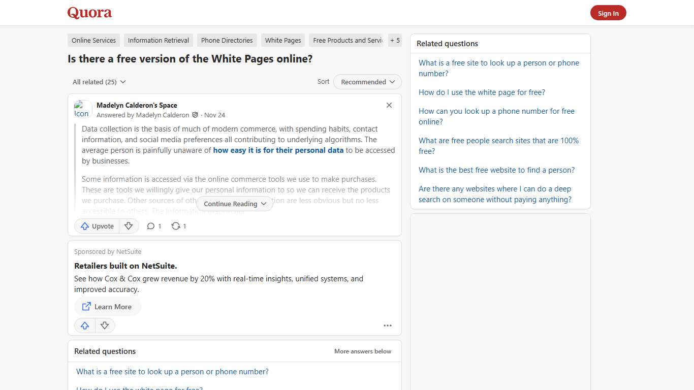 Is there a free version of the White Pages online? - Quora